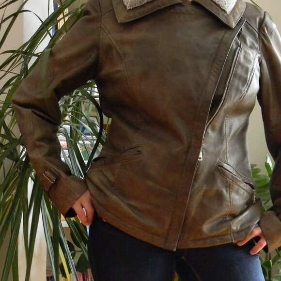 Manteau de cuir Danier Vert M - Picture 4 of 6